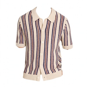 Camisa Casual de Manga Corta para Hombre, Tejida a Rayas, 100% Algodón, Transpirable, Ecológica, con Cuello Camisero, para Verano, Exportación desde BD - Product Image 5