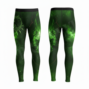 Unique Design Full Length Skinny Fitted High Waist Stretchy Compression Leggings For Men's Yoga Apparel Fitness Workout Pants - Product Image 5