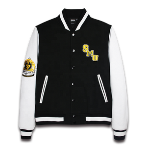 Letterman Custom Wool Cotton Varsity Slim Fit <b>Jackets</b> Men Quilted Baseball <b>Winter</b> Bomber Casual Style Stand Collar Embroidery - Product Image 1