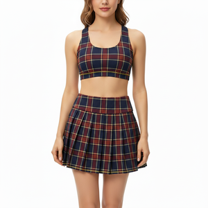 Sports wear women <b>skirt</b> high quality custom made sublimated mini skort with shorts pocket booty short for ladies - Product Image 2