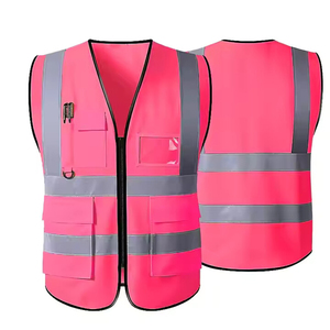Gilet de sécurité réfléchissant personnalisé avec logo, gilet de travail de construction, gilet réfléchissant haute visibilité avec poches - Product Image 5
