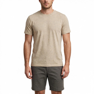 T-shirt décontracté pour homme, fabriqué en usine, à manches courtes, col rond, tricoté, 100% coton, coupe classique, couleur unie, écologique, en provenance du Bangladesh - Product Image 5