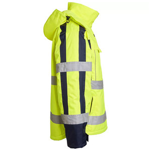 Veste de sécurité réfléchissante imperméable haute visibilité, manteau d'hiver chaud pour la construction, vêtements de travail haute visibilité - Product Image 3