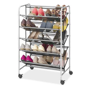 Zapatero Metálico Moderno de 5 Niveles, con Capacidad para 30 Pares, Impermeable, Ahorra Espacio, para Entrada, Gimnasio, Exterior - Product Image 4