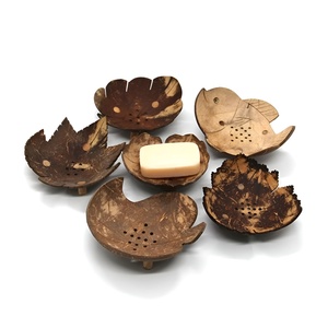 Soporte de jabón hecho a mano, carcasa de coco orgánico biodegradable, para escurrir jabones - Product Image 4