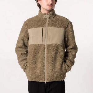 Customized Best Sale <b>Men</b> Winter Leisure Wear Fleece <b>Jackets</b> Casual Long Sleeve Stand Collar Fashionable Sherpa Fleece <b>Jackets</b> - Product Image 6