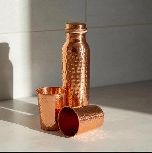 Botella de Cobre Martillado para Cerveza, Diseño Clásico, Tapa Push-Pull, a Prueba de Fugas y Segura para Alimentos, Capacidad de 1 Litro - Product Image 6