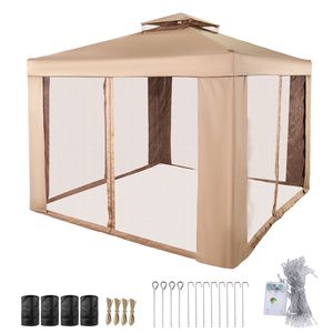 Gazebo Portatile da Esterno 3x3 Metri con Ampio Spazio Ombreggiato per Feste, Giardino, Cortile e Prato - Product Image 1