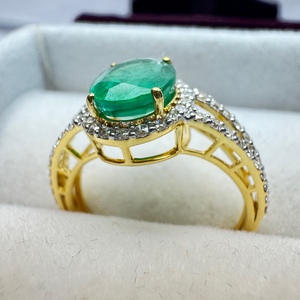 แหวนเพชรทรงรีและทรงกลมในทองคำขาว 14K |   เครื่องประดับชั้นดีสำหรับผู้หญิง 2.25 กะรัต - Product Image 6
