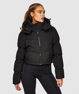 <b>Women's</b> <b>Black</b> Puffer Jacket Quilted <b>Winter</b> Parka Hooded Zip Up Insulated <b>Coat</b> for Casual Outdoor Wear 2026 - Product Image 1