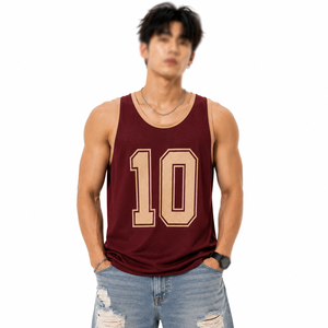 Maillot de football américain personnalisé en mesh, débardeur vintage numéro 10, streetwear, vêtements de sport pour couple, vente en gros - Product Image 3