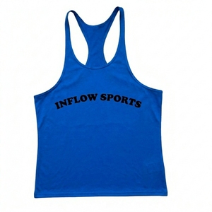 Men Boxy Cropped 140GSM 100% Cotton Custom Print Logo Summer <b>Singlet</b> Sleeveless Sleeve T-shirts Sport Gym Vest Tank Top Men - Product Image 6