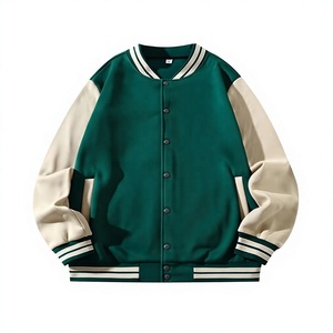 Chaquetas Varsity de Invierno Personalizadas para Hombre, Gran Venta, Logotipo Frontal Personalizado, Colores y Logotipo Personalizables, 100% Algodón-Lana, Corte Regular, Cierre de Botones - Product Image 1