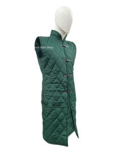 Handmade High Quality Medieval Gambeson <b>Long</b> <b>Coat</b> <b>Sleeveless</b> Cotton Padded Aketon Jacket Knight Armor Christmas And Halloween - Product Image 5