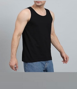 Chaleco Deportivo Personalizado con Logotipo Bordado, Camiseta sin Mangas 100% Algodón para Hombre, Camiseta Interior con Succión, Camiseta sin Mangas con Estampado - Product Image 2