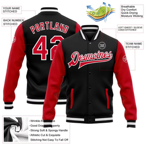 Chaqueta de Béisbol Varsity Ligera de Alta Calidad al por Mayor, con Parches y Letras, para Hombre, de Lana, con Cuello Alto, Impresión Personalizada - Product Image 4