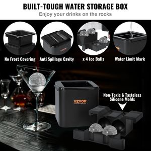 Molde para Hacer Bolas de Hielo Cristalinas de 2.36 Pulgadas, 4 Cavidades, con Bolsa de Almacenamiento y Pinza para Hielo - Product Image 4