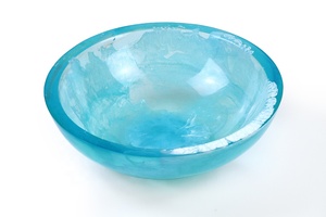 Bol en résine moderne fait main, revêtu de résine rouge, écologique, empilable, pour servir les aliments lors de mariages et de fêtes, idéal pour offrir en cadeau - Product Image 5