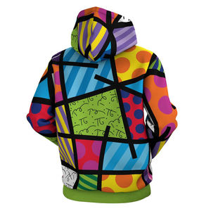 Hoodie vierge pour impression par sublimation 3D, en polaire et polyester, avec design de bas en laine mérinos, pour hommes - Product Image 5