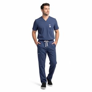 Uniforme Médico para Hombre, Ropa de Trabajo para Hospital, Tela de Algodón, Diseño Personalizado OEM, Trajes Quirúrgicos Transpirables y Cómodos - Product Image 6