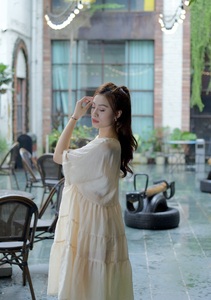 ชุดเดรสยาวถึงเข่าทรงโอเวอร์ไซส์วินเทจผ้าทอพิมพ์ลายดิจิตอลย้อมสีธรรมดาระบายอากาศได้ดีเป็นมิตรกับสิ่งแวดล้อม - Product Image 4