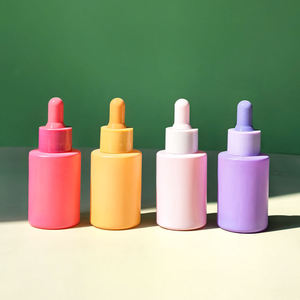 Botella de Vidrio con Gotero y Cabeza de Silicona, Color Macaron, Hombro Plano, para Aceites Esenciales, Envase Cosmético - Product Image 3