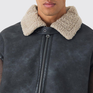 Trendy Outfit Fresh Article Waterproof Faux <b>Fur</b> Bomber Jacket <b>Top</b> Quality Best Price Fully Customized Shearling Leather Jackets - Product Image 5