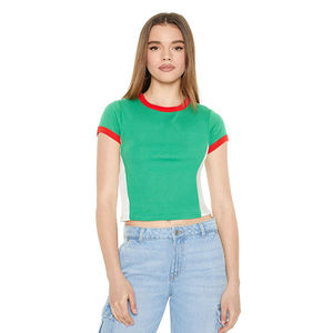 Tops Cortos de Alta Calidad para Mujer, Formales, Ligeros, 100% Algodón, Transpirables, Ecológicos, de Secado Rápido, Ajuste Delgado y Cómodo - Product Image 1