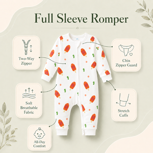 Mameluco de Manga Larga para Bebé Unisex, 100% Algodón Estampado |   Cremallera bidireccional con estampado de paletas, suave y transpirable, para todas las estaciones, para recién nacidos e infantes - Product Image 5