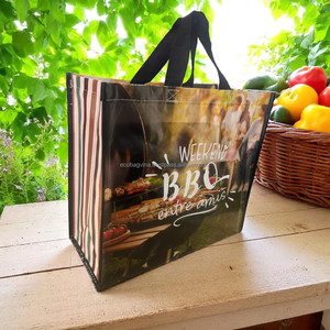 Bolso de compras no tejido laminado brillante respetuoso con el medio ambiente personalizado, bolso reutilizable duradero, bolso tejido no PP de Vietnam, ECOBAG VINA - Product Image 3