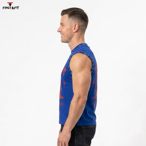 Custom Logo High Quality Casual Fashion 2026 New Design Men's Sleeveless Fitness Gym Tank Top Breathable Quick Dry Anti-Pilling - Product Image 3