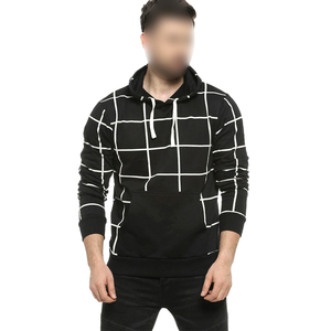 Sudaderas con Capucha para Hombre, Diseño Moderno, Ropa Casual, Líneas Blancas y Negras, Mejor Vendedor, Buena Calidad, Producto de Primera - Product Image 1