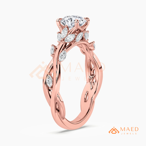 Elegant Round Cut Moissanite Bridal <b>Ring</b> <b>Set</b> for <b>Women</b> Rose Gold Wedding Jewelry Gift USA - Product Image 6