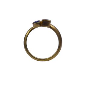 Wedding Wear 925 Sterling <b>Silver</b> Gold Plated Jewelry Blue Topaz <b>Emerald</b> Gemstone Women Wear Classic <b>Ring</b> - Product Image 3