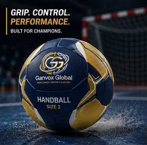 ลูกแฮนด์บอล Ganvox Global ขนาดเส้นผ่านศูนย์กลาง 10-14.9 นิ้ว น้ำหนักเบา ทนทาน ดีไซน์สีน้ำเงินทอง - Product Image 3