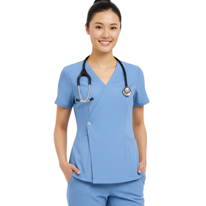 Uniforme Médico Unisex con Cierre Lateral, Ropa de Trabajo Ligera y Transpirable de Spandex/Algodón, Conjuntos de Uniformes para Hospital - Product Image 1