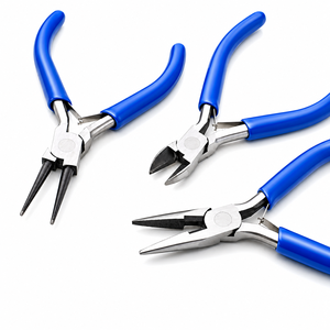 Professional Blue Handle Stainless Steel Jewelry Pliers For DIY <b>Wire</b> Bending Loop Shaping <b>Craft</b> Tools Set - Product Image 1