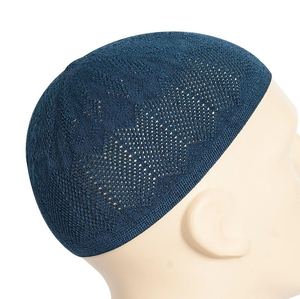 <b>Plain</b> White Kufi <b>Cap</b> for Men Lightweight Soft Islamic Prayer Hat Bulk Manufacturer - Product Image 6