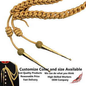 Aiguillette, Gold Wire Bullion <b>Cord</b>, With Gold Tags, Right Sided - Product Image 3