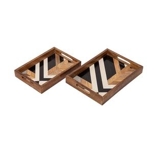 Plateau et bocaux de rangement vintage en résine, plateau de service ovale en résine, articles de table pour la maison, l'hôtel, le restaurant, cadeaux de Noël, plateau de rangement - Product Image 6