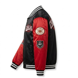 Chaqueta Varsity de Satén Personalizada, Nuevo Diseño, Chaqueta Bomber de Nailon Impermeable para la Temporada de Invierno en EE. UU., Opciones de Tallas Grandes - Product Image 3