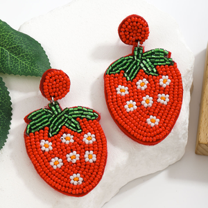 New Wholesale Hot Selling Bohemian Beaded Fruit Women's Classic <b>Sweet</b> Cute <b>Flowers</b> Strawberry Women's BY MULTI CRAFT - Product Image 1