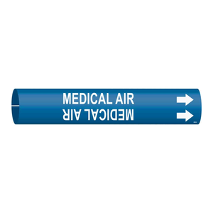 Marqueur de tuyau médical Brady Air Snap-On flexible pour les conduites d'air des hôpitaux - Product Image 1