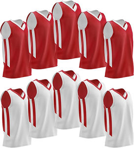 Uniforme de Baloncesto Reversible con Estampado por Transferencia Térmica, Conjunto de Camiseta y Pantalones Cortos de Malla, Personalizable con Logotipo, Tallas Grandes, OEM - Product Image 1