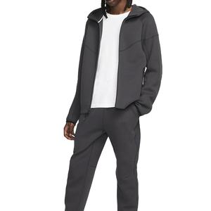 Entrenamiento personalizado Jogging Sweat Suit Deporte al aire libre Gimnasio Fitness Sets Full Zip Hoodie y Jogger Set Chándal para hombres 2024 - Product Image 1