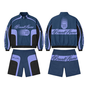 Conjunto de Pantalones Cortos Deportivos para Hombre, 240 GSM, Malla de Poliéster, Negro y Blanco, Panel Curvo, Diseño de Logotipo Personalizado por Sublimación, Cortavientos - Product Image 2