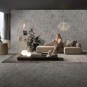 Carreaux de sol et de mur en céramique de porcelaine brillante Royal Steel 800x1600mm, antidérapants, épaisseur 10mm, design effet pierre moderne - Product Image 5