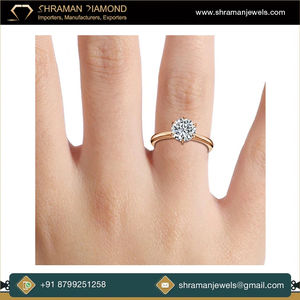 Anillo de Compromiso Moderno de 6 Puntas con Moissanita de 1.2 Quilates, Color D, Claridad VVS, Corte Brillante, Chapado en Oro Sólido de 10K, Anillo Solitario para Enamorados - Product Image 4