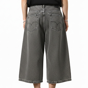 Pantalones vaqueros largos holgados de mezclilla estilo urbano, a prueba de viento, de color gris lavado a la piedra, a la moda, hechos a medida, de gran venta. - Product Image 6