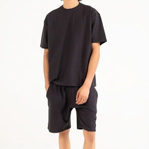 เสื้อยืดคอกลมแขนสั้นคุณภาพสูงสำหรับผู้ชาย ชุดเซ็ตคู่ กางเกงขาสั้น ระบายอากาศได้ดี สวมใส่สบายสำหรับฤดูร้อน ขายส่ง - Product Image 3